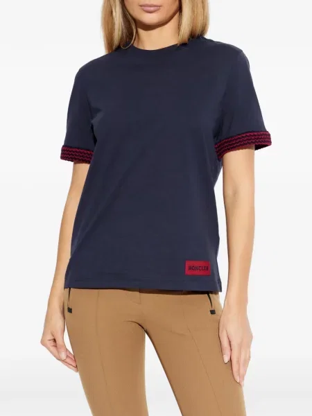 Tricou Moncler scurt albastru