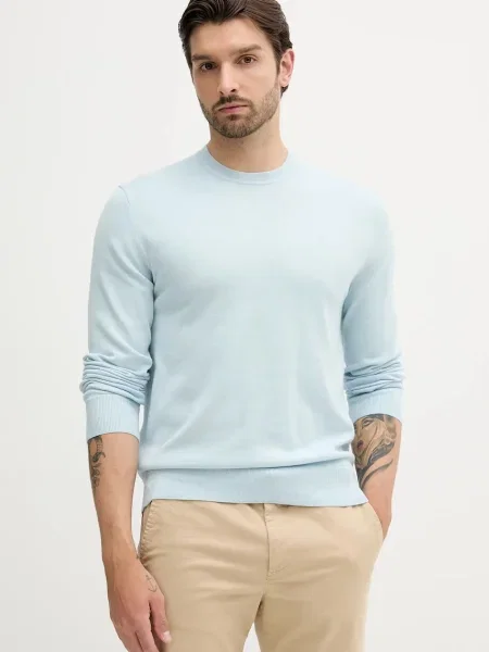 Пуловер Calvin Klein мъжки от лека материя бяло