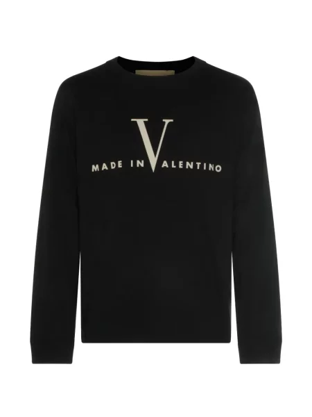 Lung hanorac Valentino Garavani cu imagine negru