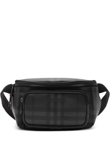 Kockás öves öv Burberry fekete