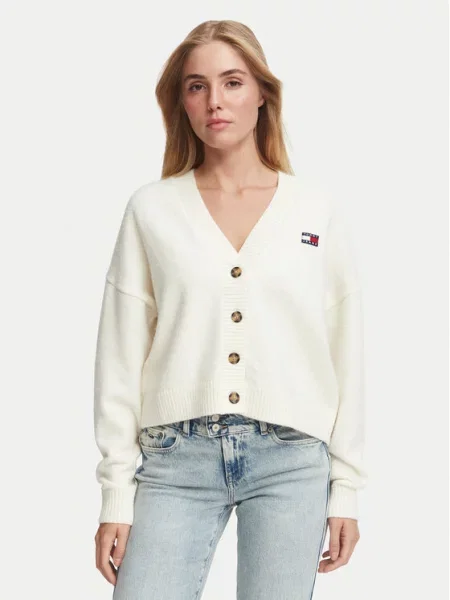 Kardigan Tommy Jeans červený