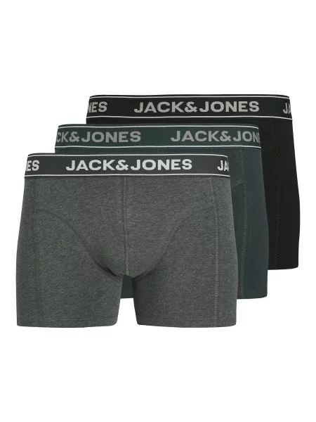 Jack & Jones Junior Gaće JAC Black Friday antracit siva / tamno zelena / crna bijela