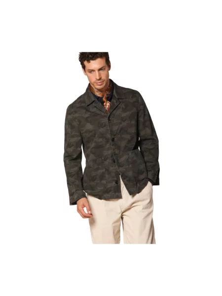 Wielobarwność kurtka Mason's biznesowa w kamuflażu zielona