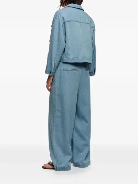 Pantaloni Bimba Y Lola plisate albastru