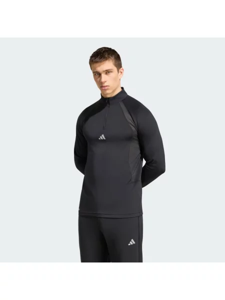 Bluza TECH APPAREL z krótkim suwakiem czarna