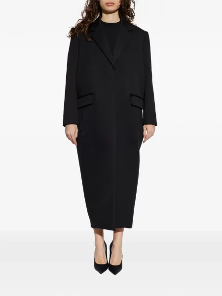 Vilnonis paltas Balenciaga juoda