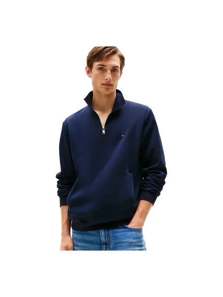 Tommy Hilfiger Bluza Mężczyźni niebieski jednolity S granatowa