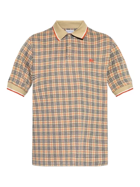 Polo Burberry în carouri maro