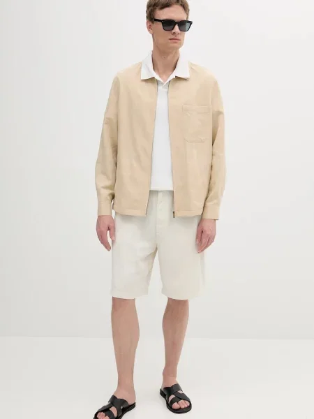 Bombažen polo Calvin Klein Jeans bela
