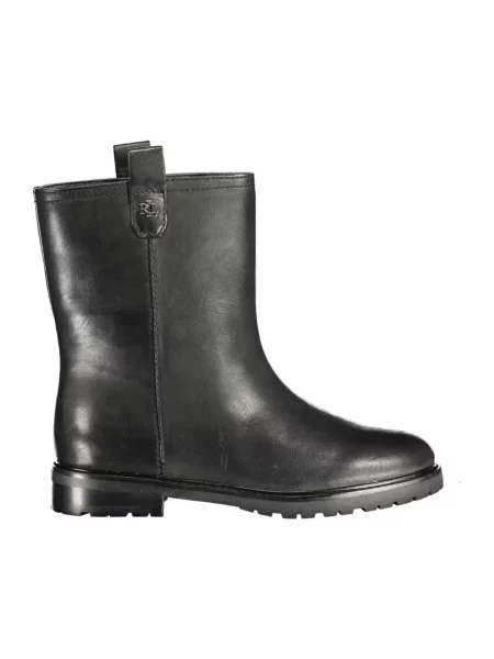 Botki Ralph Lauren skórzane wsuwane czarne