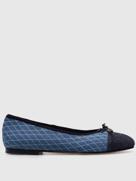 Балетки Babe Pay Pls с аппликацией синие