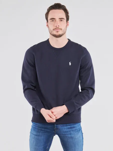 Pletená bežecká mikina Polo Ralph Lauren s výšivkou modrá