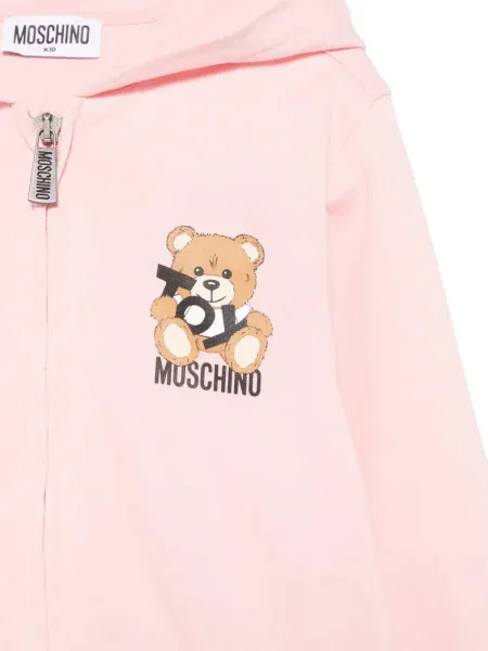 Bluza z kapturem dziecięca Moschino różowa