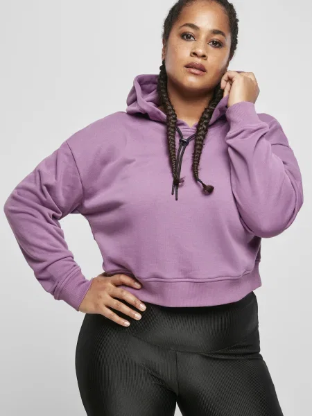 Bluza z kapturem Urban Classics frotte różowa