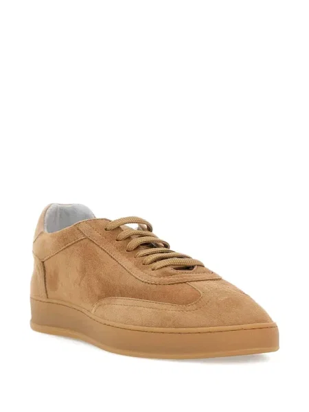 Sneakerși Soldini80 cu șireturi din piele de căprioară maro