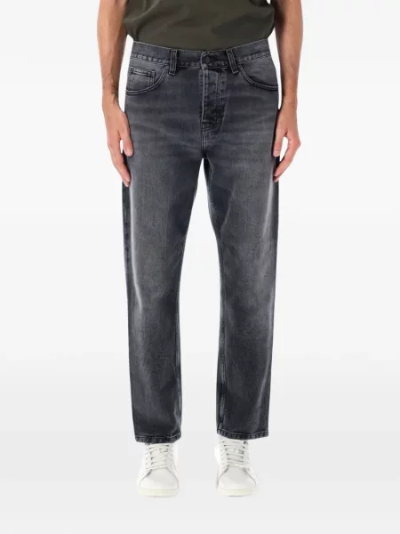 Blugi Carhartt Wip cu autograf gri