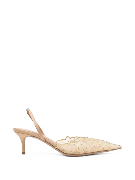 Pantofi cu toc Gedebe din dantelă slingback