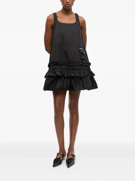 Rochie Ganni din poplin de costum negru