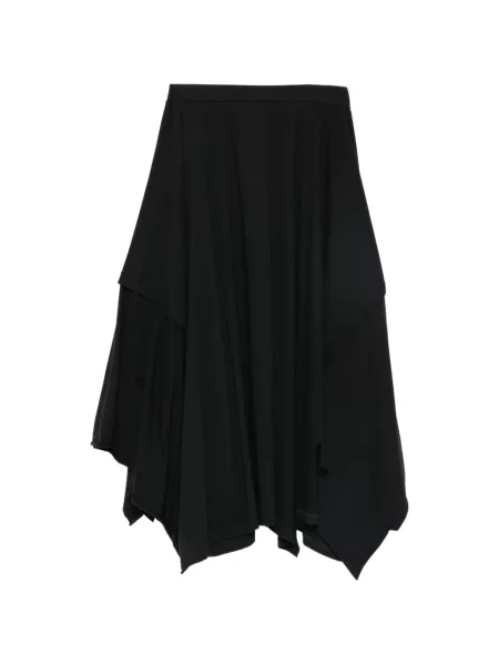 Fustă Yohji Yamamoto asimetrică negru