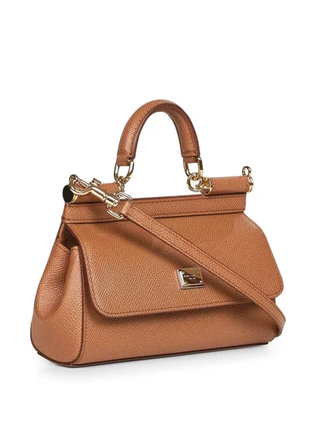 Geanta de piele Dolce & Gabbana din piele maro