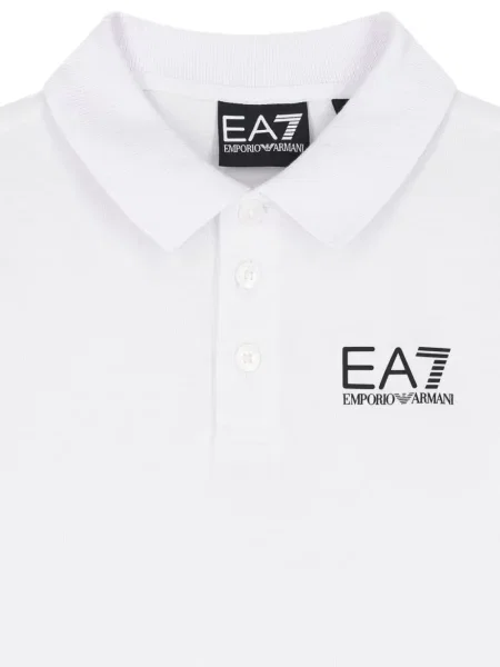 Koszulka polo dziecięca Ea7 Emporio Armani biała