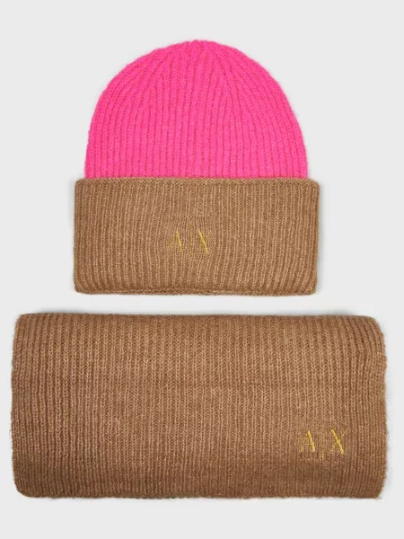 Шапка Armani Exchange коричнева