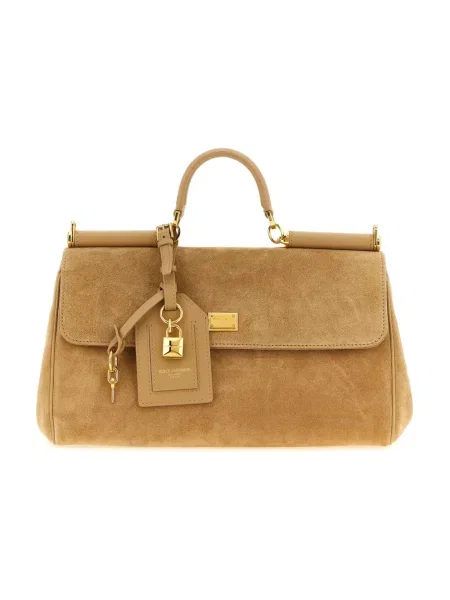 Torebka Dolce And Gabbana skórzana beżowa