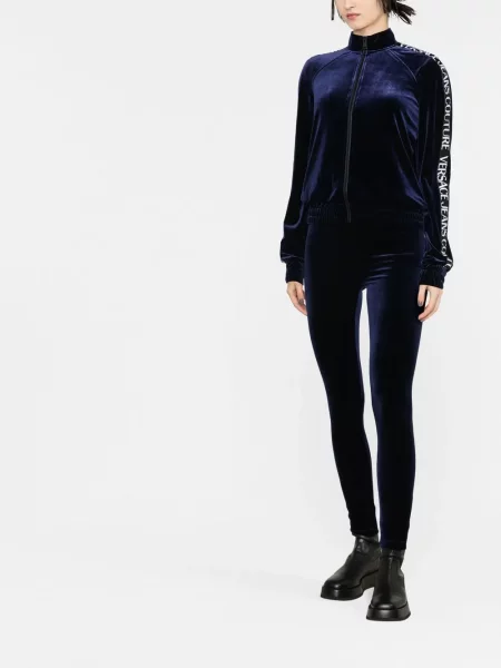 Džemperis Versace Jeans Couture su autografu mėlyna