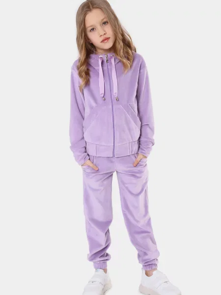 Велюровий Дитячий Спортивний костюм Timbo фіолетовий