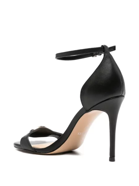 Sandale Guess din piele cu autograf negru
