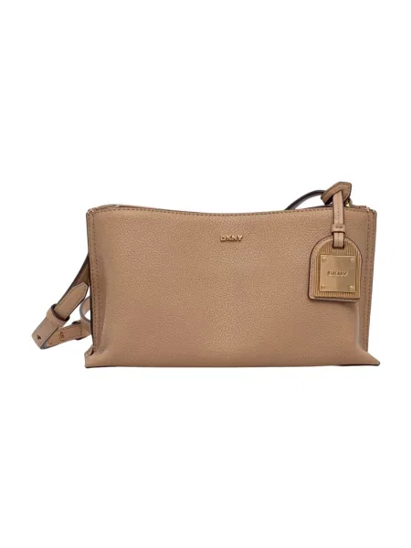 Torebka crossbody Dkny skórzana brązowa