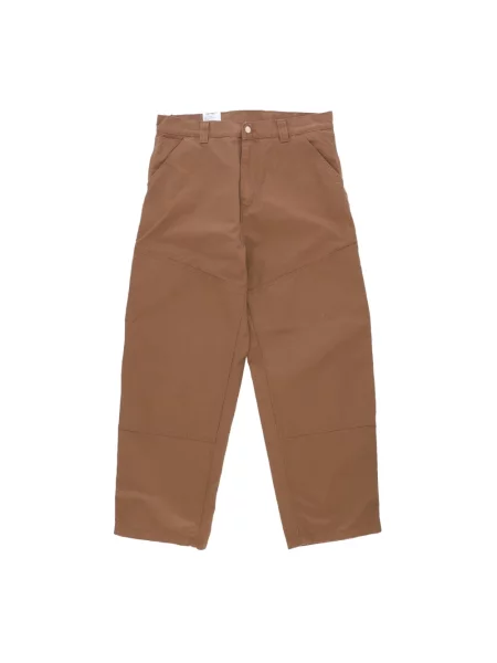 Carhartt Wip Spodnie Mężczyzna brązowy L jeansy z szerokimi panelami i na narzędzia czarne