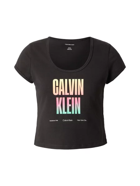 Calvin Klein Jeans Tricou Pride verde neon / roz neon / negru alb