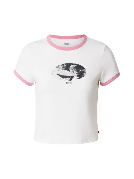 LEVI'S ® Tricou ESSENTIAL roz / negru alb