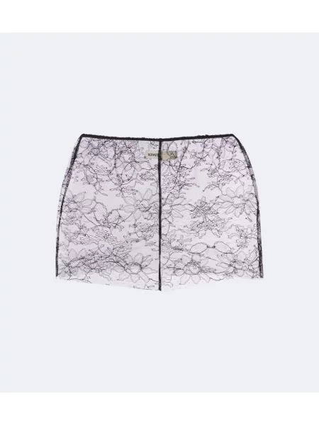 Pantaloni scurți Khaite din dantelă negru