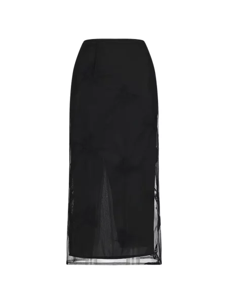 Fustă midi Blumarine cu broderie negru