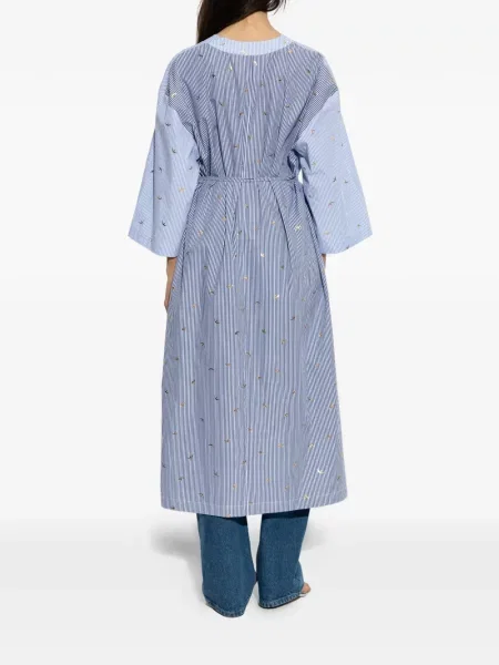 Rochie midi Munthe cu dungi cu imagine albastru