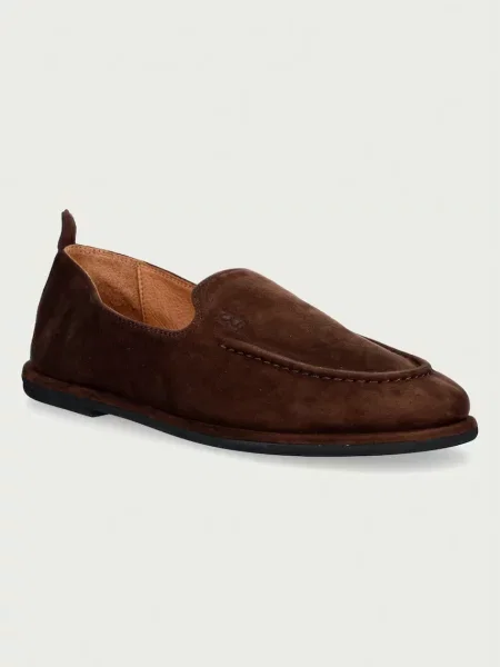 Nokwol mocasini pentru femei din piele întoarsă Rumi Chocolate Suede maro