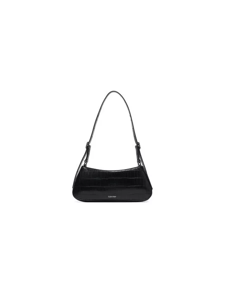 Calvin Klein Ročna torba Ck Croc Small Shoulder Bag črna