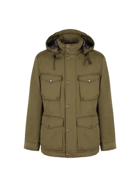 Parka Woolrich z kapturem zielona