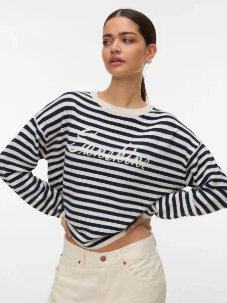 VERO MODA Megztinis VMAPPLE smėlio juoda