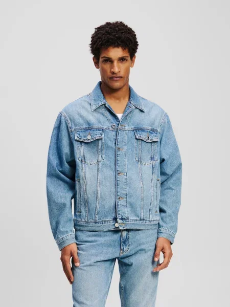 Karl Lagerfeld Prechodná bunda denim modrá