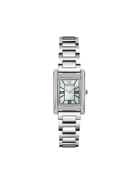 Emporio Armani Hodinky Genni Strieborná biela