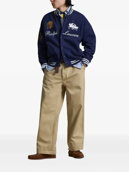 Ριγέ δερμάτινος κάλτσες Polo Ralph Lauren με κορδόνι μαύρο
