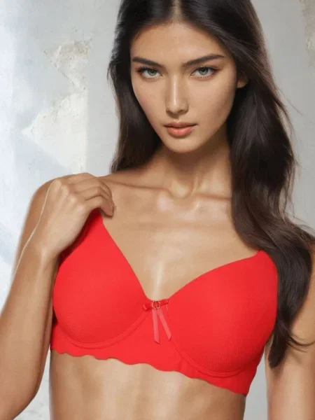 Sutien Cu Cupe Full Cup Cu Bretele Reglabile Cu Armatură Karetta roșu