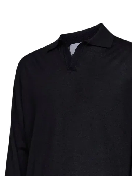 Tricou polo D4.0 de lână negru