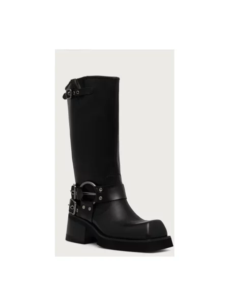 Lniane kozaki Jeffrey Campbell czarne