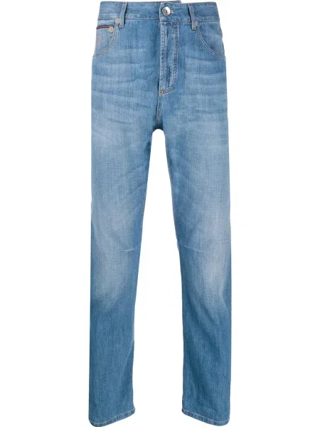 Straight fit džíny Brunello Cucinelli modré