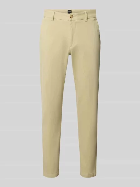 Chinosy o kroju slim fit z mieszanki bawełny model Boss