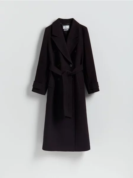 Reserved Palton cu adaos de lână bordo